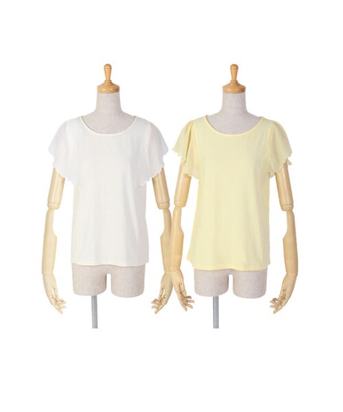 F i.n.t(フィント)の「スカラップフリル袖T/F i.n.t(Tシャツ/カットソー・レディース・その他)」の2枚目の写真