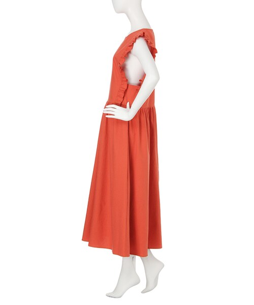 merry jenny（メリージェニー）の「エプロンロングワンピース（ワンピース/ドレス・レディース・ブラック/レッド）」の6枚目の写真