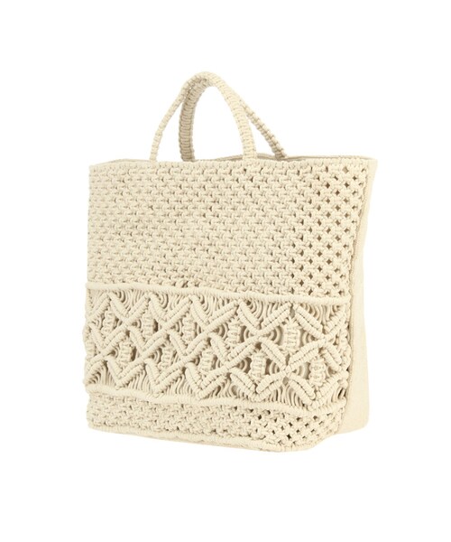 Ungrid（アングリッド）の「マクラメトートBAG（バッグ・レディース・オフホワイト・F）」の2枚目の写真