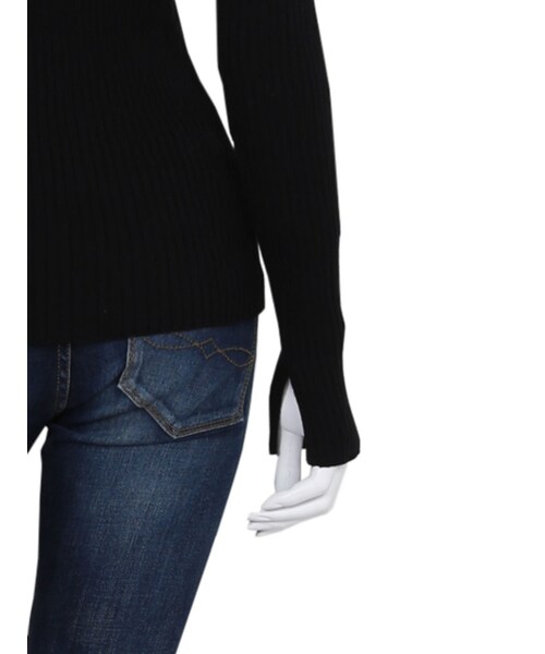 Ungrid（アングリッド）の「スリットスリーブリブニット（トップス・レディース・オフホワイト/ライトグレー/ブラック/オレンジ/ブルー・F）」の11枚目の写真