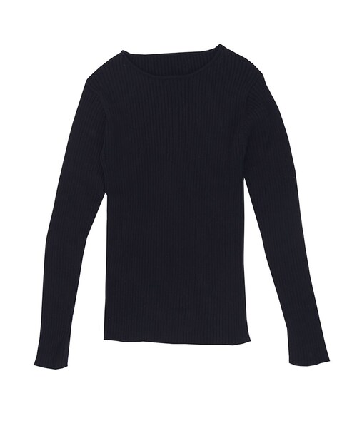 Ungrid（アングリッド）の「スリットスリーブリブニット（トップス・レディース・オフホワイト/ライトグレー/ブラック/オレンジ/ブルー・F）」の2枚目の写真