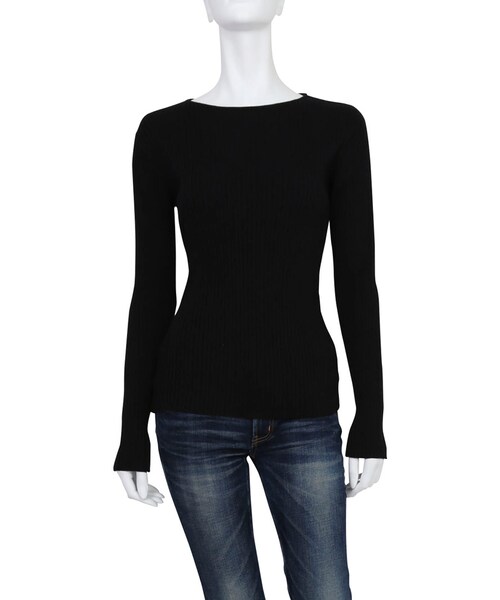 Ungrid（アングリッド）の「スリットスリーブリブニット（トップス・レディース・オフホワイト/ライトグレー/ブラック/オレンジ/ブルー・F）」の7枚目の写真