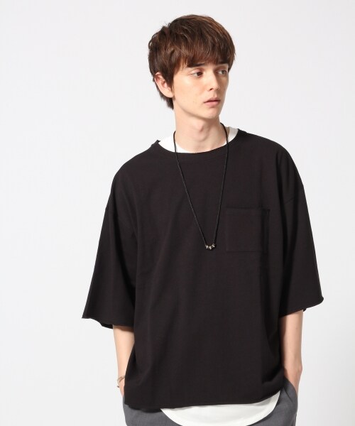 HARE(ハレ)の「ワイドスリーブカットソー(トップス・オフホワイト/ブラック/ベージュ・S/M)」の2枚目の写真