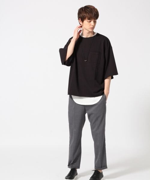 HARE(ハレ)の「ワイドスリーブカットソー(トップス・オフホワイト/ブラック/ベージュ・S/M)」の7枚目の写真