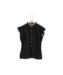 ehka sopo | 80ボイル無地バンドフリルブラウス(トップス)