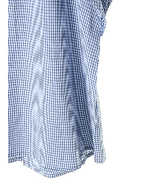 ehka sopo（エヘカソポ）の「小ギンガムフリルプルオーバー（トップス・ブラック/サックスブルー/ネイビー・M）」の9枚目の写真