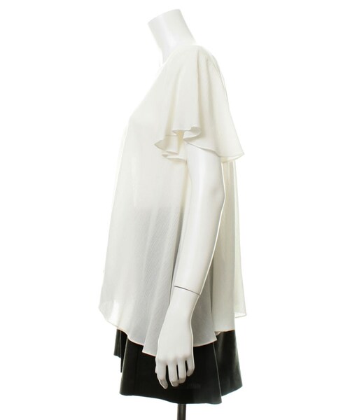 31 Sons de mode（トランテアン　ソン　ドゥ　モード）の「★新作★Ｖネックイレギュラーヘムブラウス（トップス・レディース・オフホワイト/ブラック・36）」の3枚目の写真