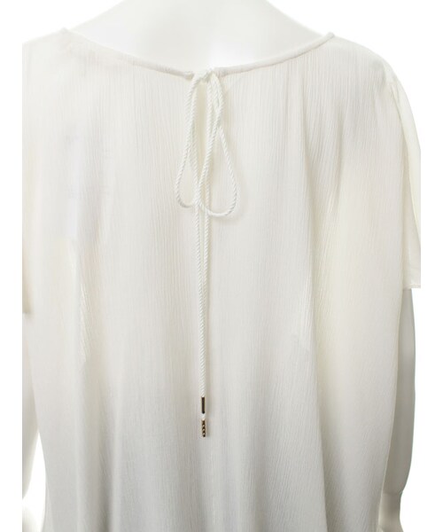 31 Sons de mode（トランテアン　ソン　ドゥ　モード）の「★新作★Ｖネックイレギュラーヘムブラウス（トップス・レディース・オフホワイト/ブラック・36）」の7枚目の写真