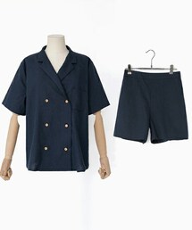 DHOLIC | ダブルブレストショートスリーブジャケット＆ショートパンツSET(セットアップ)
