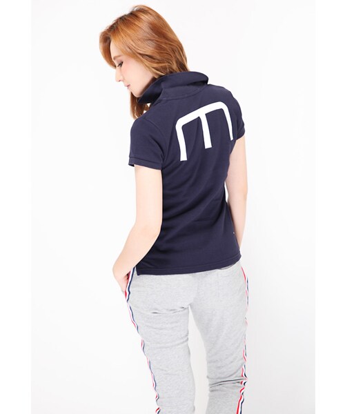 Moery Sport（モエリースポーツ）の「モエリースポーツ　フランスラインポロシャツ　レディース（ポロシャツ・レディース・グレー/ネイビー・XS/S/M/L）」の11枚目の写真