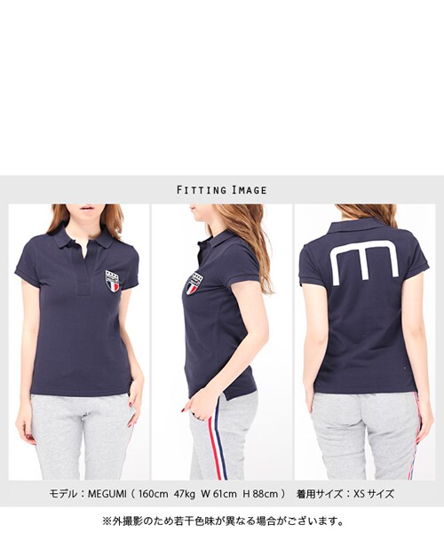 Moery Sport（モエリースポーツ）の「モエリースポーツ　フランスラインポロシャツ　レディース（ポロシャツ・レディース・グレー/ネイビー・XS/S/M/L）」の13枚目の写真