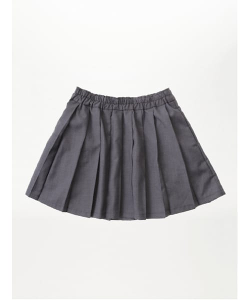 koe（コエ）の「ムジプリーツスカート（スカート・キッズ・杢グレー/ネイビー・110/120/130）」の3枚目の写真