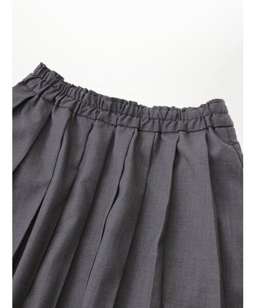 koe（コエ）の「ムジプリーツスカート（スカート・キッズ・杢グレー/ネイビー・110/120/130）」の5枚目の写真