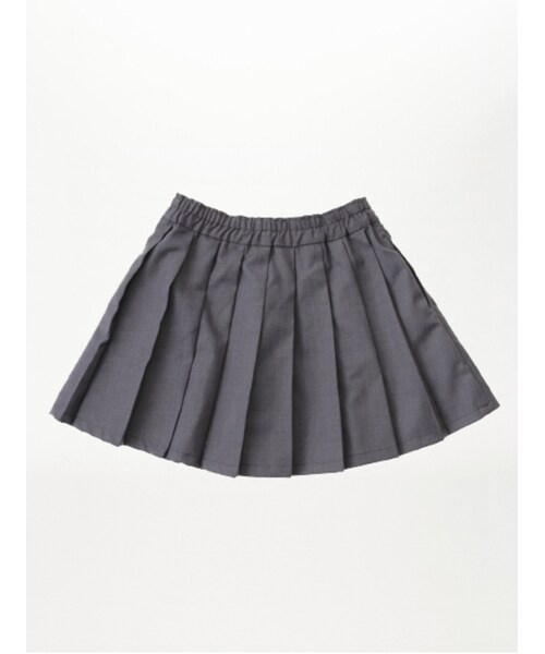 koe（コエ）の「ムジプリーツスカート（スカート・キッズ・杢グレー/ネイビー・110/120/130）」の4枚目の写真