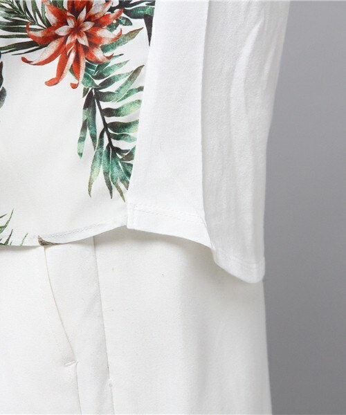 actuel（アクチュエル）の「オリジナル花柄プリントTシャツ（Tシャツ/カットソー・レディース・オフホワイト/グレー/ネイビー・FREE）」の10枚目の写真