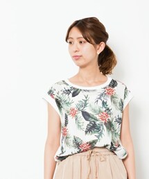 actuel | オリジナル花柄プリントTシャツ(Tシャツ/カットソー)
