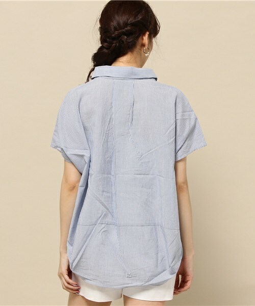 INTERPLANET（インタープラネット）の「スキッパーシャツ（シャツ/ブラウス・レディース・オフホワイト/ブルー/イエロー・FREE）」の6枚目の写真