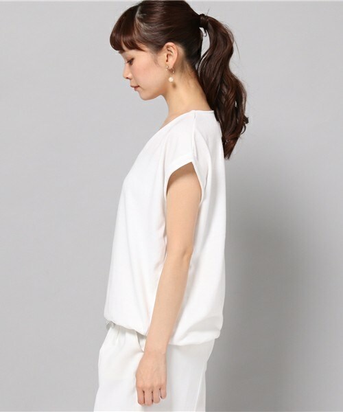 anana（アナナ）の「【anana】ドロスト裏毛プルオーバー（Tシャツ/カットソー・レディース・オフホワイト/グレー/ネイビー・FREE）」の5枚目の写真