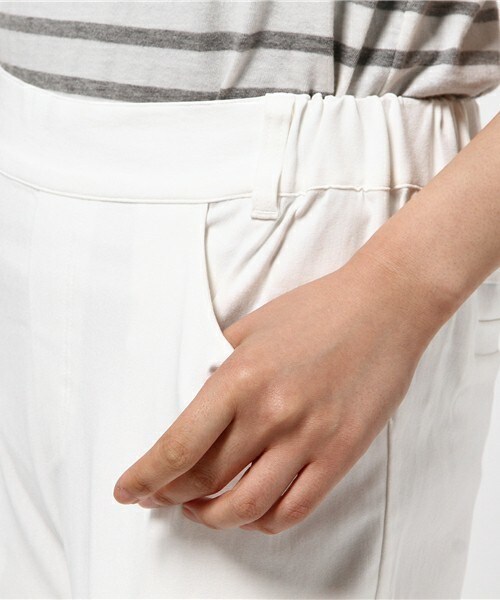 actuel（アクチュエル）の「クールハイテンションカプリ（その他パンツ・レディース・オフホワイト/ブラック/モカ・SMALL/MEDIUM）」の9枚目の写真