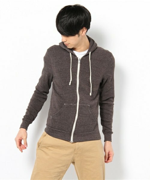 ALTERNATIVE APPAREL(オルタナティブアパレル)の「【ALTERNATIVE APPAREL】ROCKY FLEECE ZIP HOODIE(パーカー・メンズ・グレー/チャコールグレー/ウッド/カーキ/モスグリーン/インディゴブルー/サックスブルー/ダークパープル/ライトピンク・4/5)」の3枚目の写真