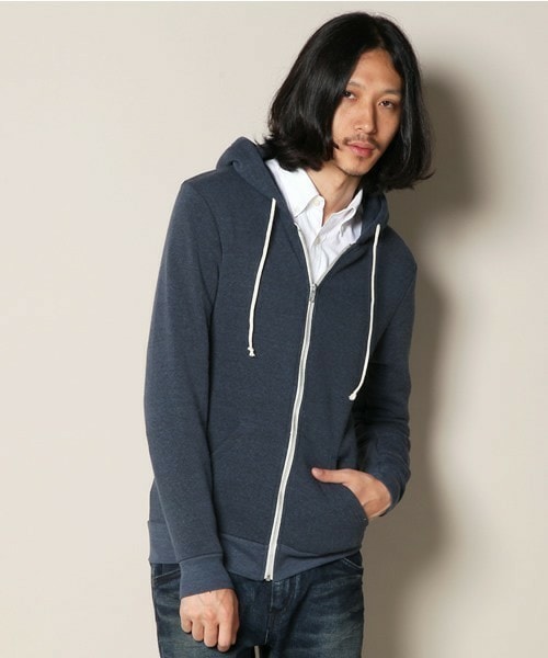 ALTERNATIVE APPAREL(オルタナティブアパレル)の「【ALTERNATIVE APPAREL】ROCKY FLEECE ZIP HOODIE(パーカー・メンズ・グレー/チャコールグレー/ウッド/カーキ/モスグリーン/インディゴブルー/サックスブルー/ダークパープル/ライトピンク・4/5)」の7枚目の写真