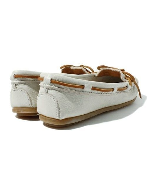 Minnetonka（ミネトンカ）の「【MINNETONKA】Boat Moc（モカシン/デッキシューズ・レディース・オフホワイト/ブルー/ピンク・22.5cm/23.5cm/24.5cm）」の6枚目の写真