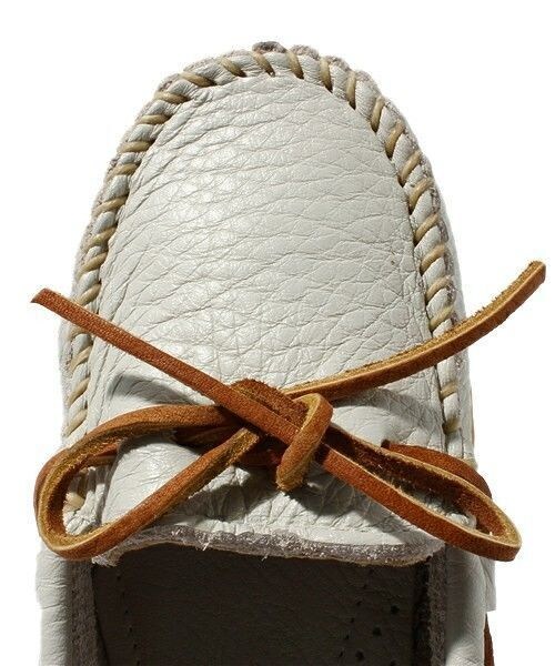 Minnetonka（ミネトンカ）の「【MINNETONKA】Boat Moc（モカシン/デッキシューズ・レディース・オフホワイト/ブルー/ピンク・22.5cm/23.5cm/24.5cm）」の7枚目の写真