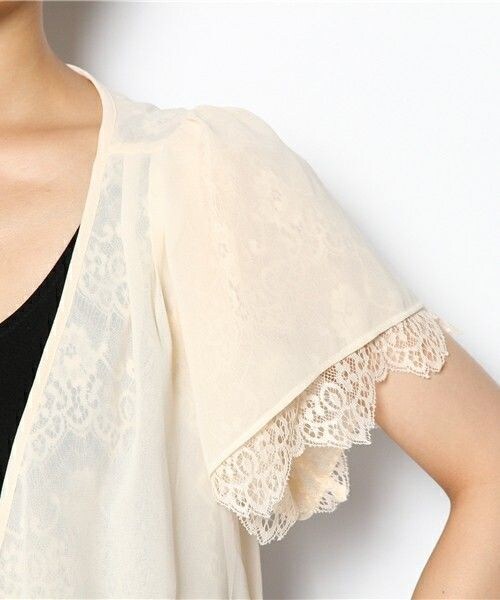 INTERPLANET WINGS（インタープラネットウィング）の「リバーシブルボレロ■（カーディガン/ボレロ・レディース・オフホワイト/ブラック・FREE）」の8枚目の写真