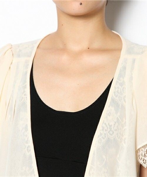 INTERPLANET WINGS（インタープラネットウィング）の「リバーシブルボレロ■（カーディガン/ボレロ・レディース・オフホワイト/ブラック・FREE）」の7枚目の写真