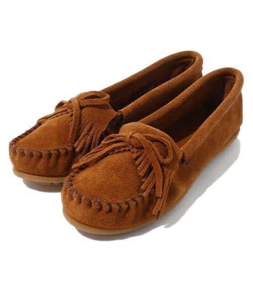 Minnetonka（ミネトンカ）の「【MINNETONKA】KILTY SUEDE MOC（モカシン/デッキシューズ・レディース・ブラック/グレー/ブラウン/ベージュ/ネイビー・22.5cm/23.5cm/24.5cm）」の4枚目の写真