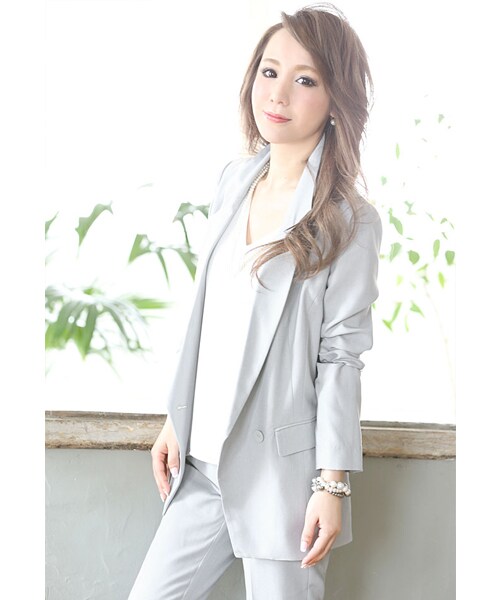 Rocotta by MOERY（ロコッタ）の「Rocotta(ロコッタ) 美丈テーラードジャケット（テーラードジャケット・レディース・ホワイト/スモーキーピンク/ペールグレー・FREE）」の15枚目の写真