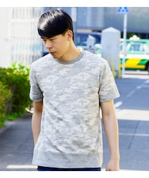 HAMNETT | CAMO SHORT SLEEVE(トップス)