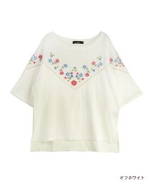 w closet | 刺繍入りレース付きプルオーバー(トップス)