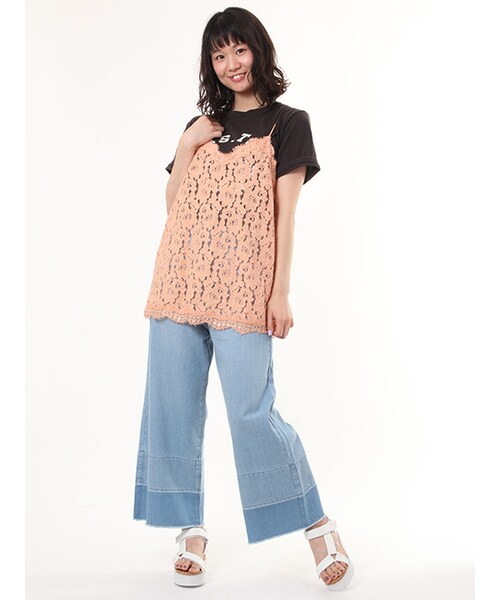 w closet（ダブルクローゼット）の「デニム裾加工パンツ（パンツ・レディース・サックス/ブルー・FREE）」の12枚目の写真