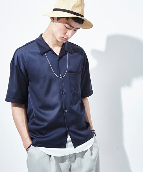 STUDIOUS（ステュディオス）の「ドレープサテンオープンカラー