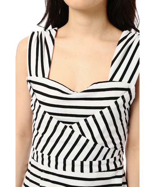 EGOIST（エゴイスト）の「ボーダーペプラムトップ（トップス・レディース・BLACK/BLUE/GRAY・Size : F /）」の6枚目の写真