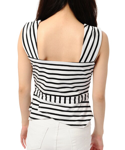 EGOIST（エゴイスト）の「ボーダーペプラムトップ（トップス・レディース・BLACK/BLUE/GRAY・Size : F /）」の8枚目の写真