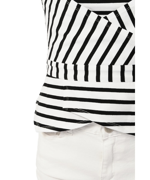 EGOIST（エゴイスト）の「ボーダーペプラムトップ（トップス・レディース・BLACK/BLUE/GRAY・Size : F /）」の7枚目の写真