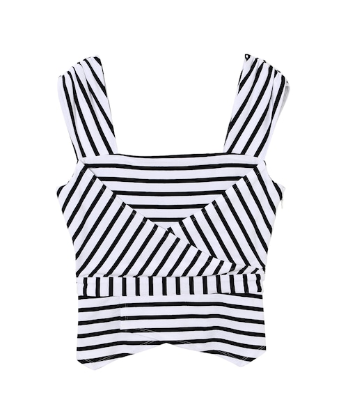 EGOIST（エゴイスト）の「ボーダーペプラムトップ（トップス・レディース・BLACK/BLUE/GRAY・Size : F /）」の10枚目の写真