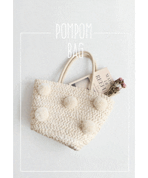 Miamasvin | ビッグポンポン付きナチュラルバッグ(その他)