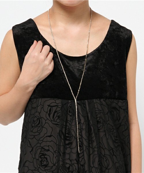 INTERPLANET WINGS(インタープラネットウィング)の「ラインストーンネックレス(ネックレス・レディース・ゴールド・FREE)」の5枚目の写真