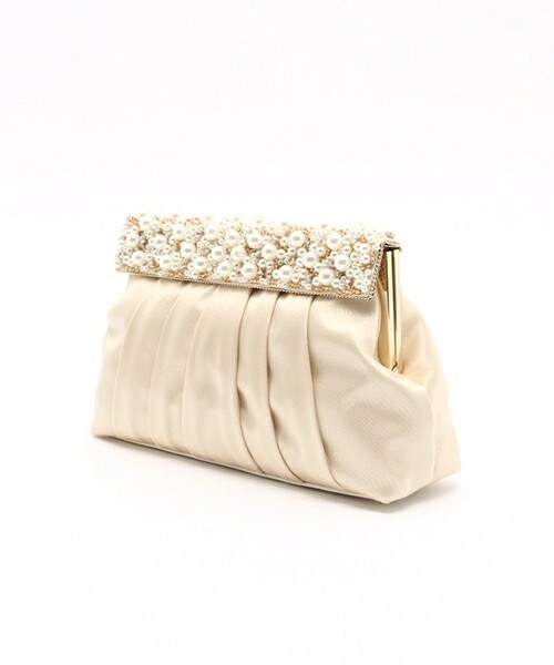 INTERPLANET WINGS(インタープラネットウィング)の「ビジュークリップパーティバッグ(クラッチバッグ・レディース・ブラック/ベージュ・FREE)」の3枚目の写真