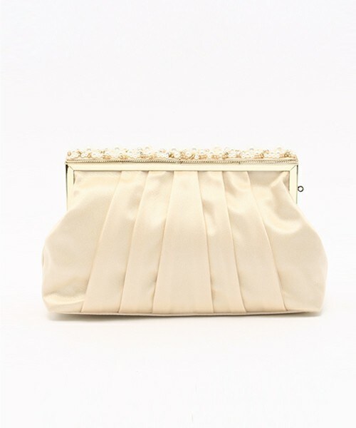 INTERPLANET WINGS(インタープラネットウィング)の「ビジュークリップパーティバッグ(クラッチバッグ・レディース・ブラック/ベージュ・FREE)」の4枚目の写真