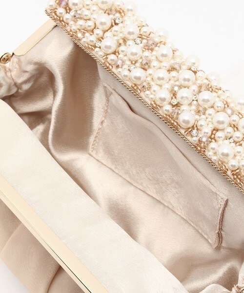 INTERPLANET WINGS(インタープラネットウィング)の「ビジュークリップパーティバッグ(クラッチバッグ・レディース・ブラック/ベージュ・FREE)」の7枚目の写真