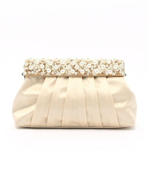 INTERPLANET WINGS(インタープラネットウィング)の「ビジュークリップパーティバッグ(クラッチバッグ・レディース・ブラック/ベージュ・FREE)」の1枚目の写真