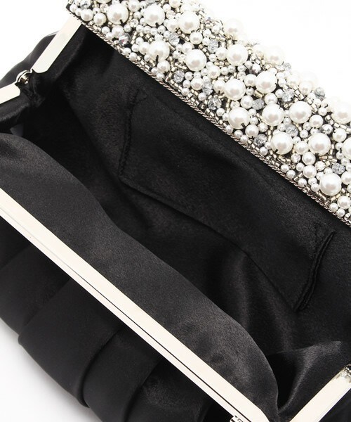 INTERPLANET WINGS(インタープラネットウィング)の「ビジュークリップパーティバッグ(クラッチバッグ・レディース・ブラック/ベージュ・FREE)」の10枚目の写真