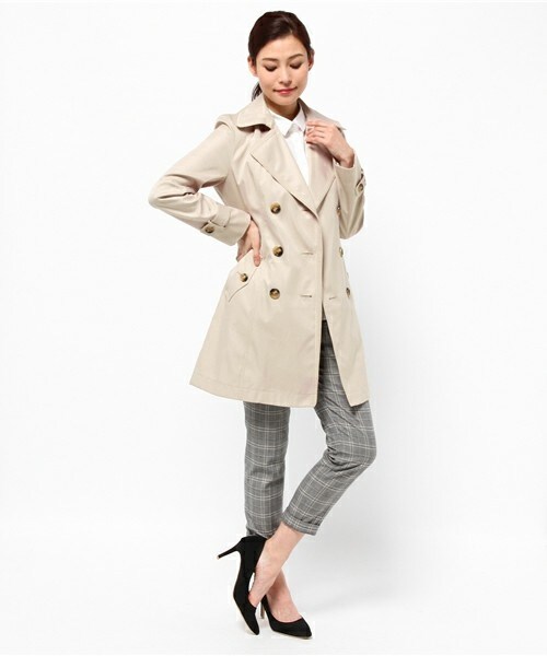 INTERPLANET WINGS（インタープラネットウィング）の「カルゼボンディングトレンチコート（トレンチコート・レディース・ベージュ/ネイビー・38/40）」の6枚目の写真