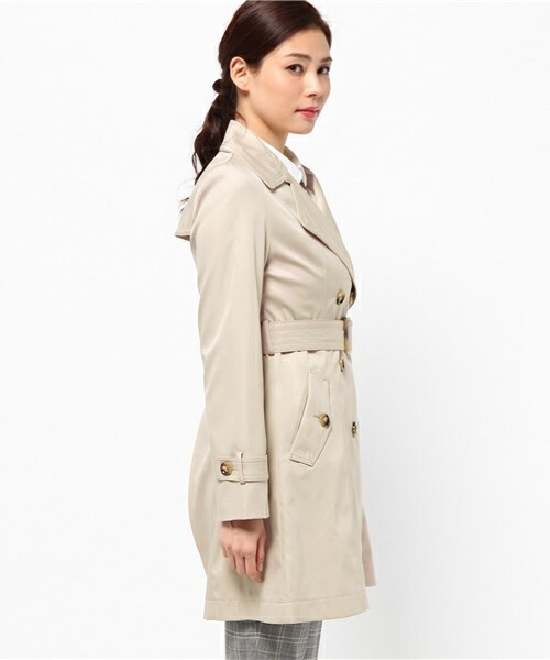 INTERPLANET WINGS（インタープラネットウィング）の「カルゼボンディングトレンチコート（トレンチコート・レディース・ベージュ/ネイビー・38/40）」の4枚目の写真