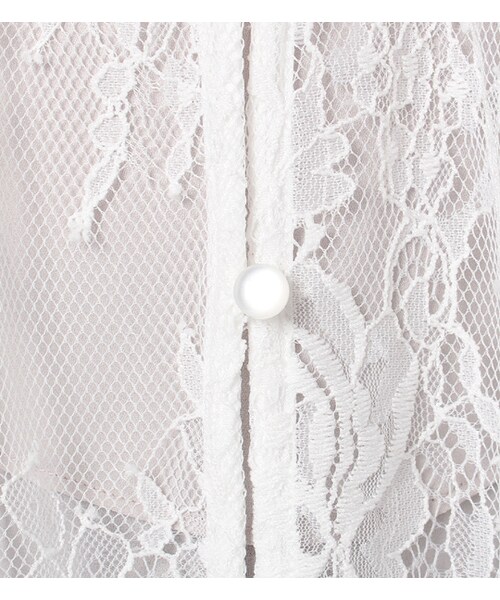 mysty woman(ミスティウーマン)の「スカラップレースガウンワンピース(ワンピース/ドレス・レディース・オフホワイト/ブラック)」の9枚目の写真