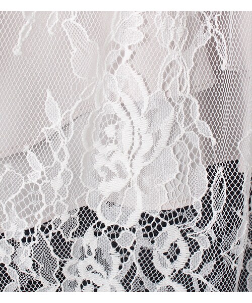 mysty woman(ミスティウーマン)の「スカラップレースガウンワンピース(ワンピース/ドレス・レディース・オフホワイト/ブラック)」の10枚目の写真